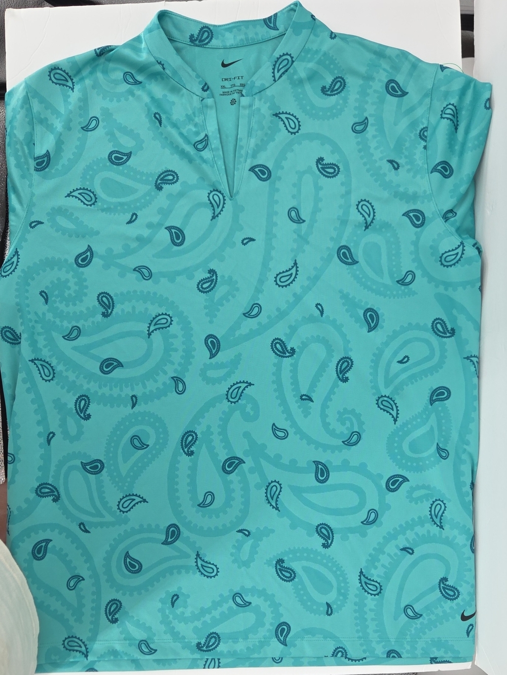 Nike Women's Teal Paisley Short Sleeve Performance Tee